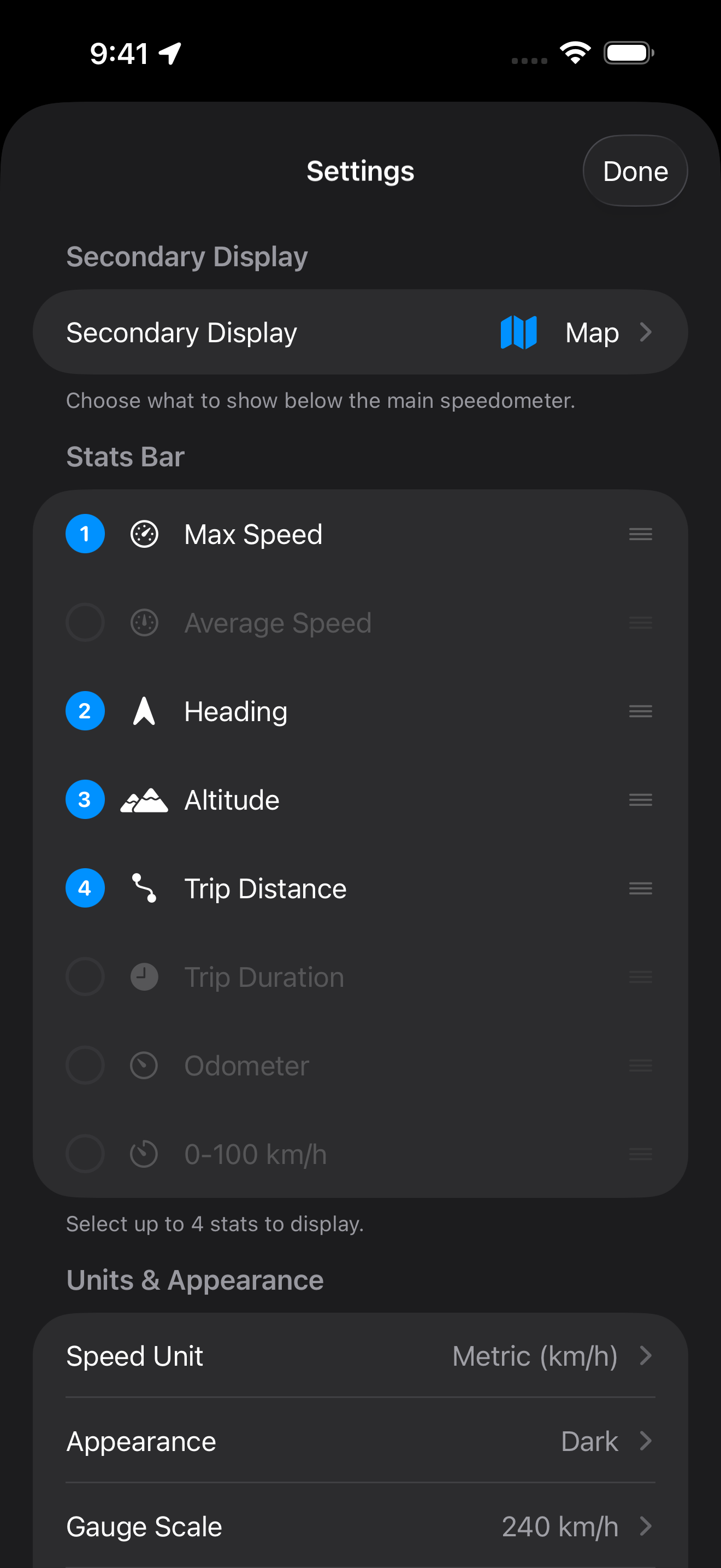 Speedra Settings